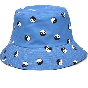 Dsgzkk Bucket Hat,Double-Sided Fisherman Hat Taiji-Bagua Pattern Basin